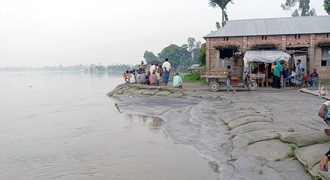 কুড়িগ্রামে নামছে পানি, জমির ফসল নিয়ে কৃষকদের কপালে চিন্তার ভাঁজ